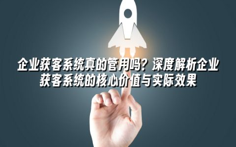 企业获客系统真的管用吗？深度解析企业获客系统的核心价值与实际效果