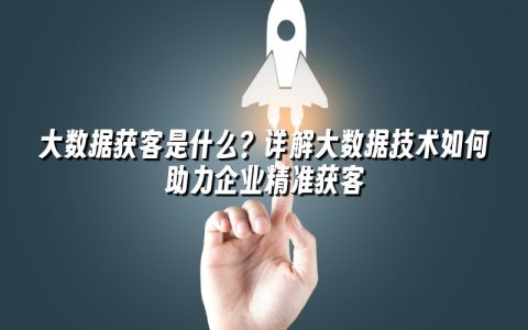 大数据获客是什么？详解大数据技术如何助力企业精准获客