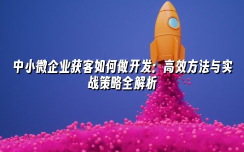 中小微企业获客如何做开发：高效方法与实战策略全解析