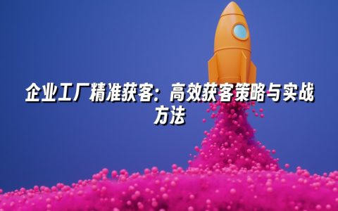 企业工厂精准获客：高效获客策略与实战方法