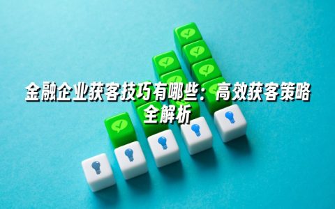 金融企业获客技巧有哪些：高效获客策略全解析