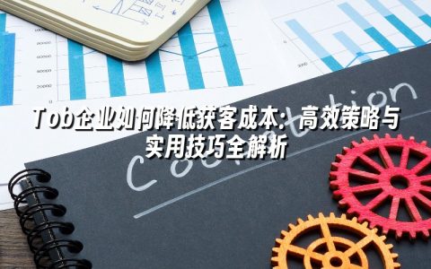 Tob企业如何降低获客成本：高效策略与实用技巧全解析