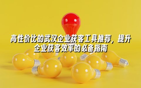高性价比的武汉企业获客工具推荐，提升企业获客效率的必备指南